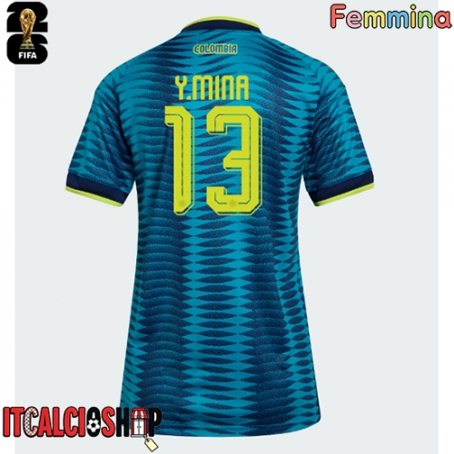 Colombia Yerry Mina #13 Seconda Maglia Femmina Mondiali 2026 Manica Corta